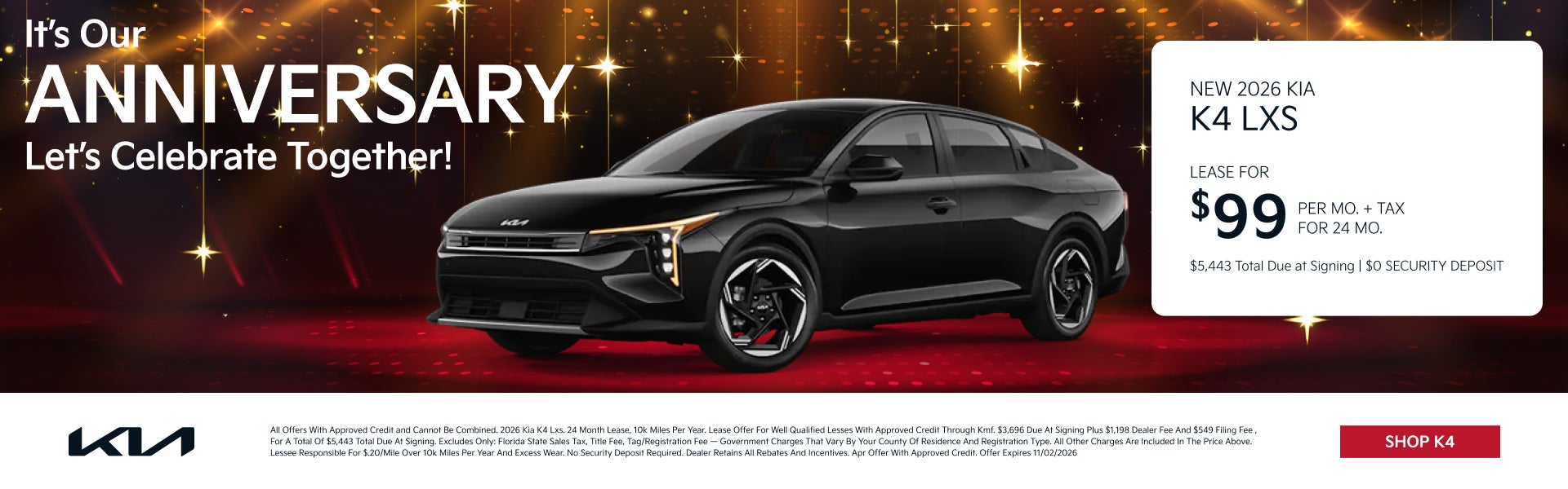 NEW 2026 KIA K4 LXS