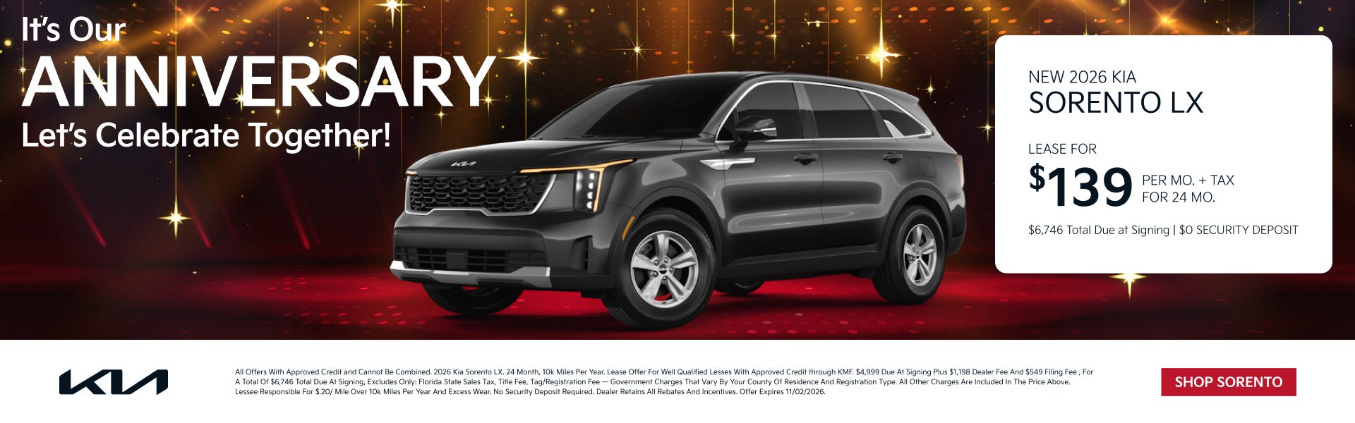 NEW 2026 KIA SORENTO LX
